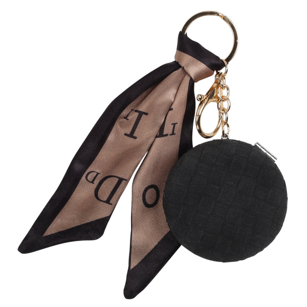 Брелок-зеркало Style чёрный кожзам АКЦИЯ