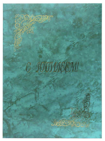 Папка адресная "С Юбилеем" Гроза, зеленая