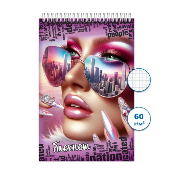 Блокнот/гребень  А6  48л Модница 4