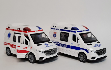 Машинка Spray Vehicle Полиция и скорая с паром (свет, звук)