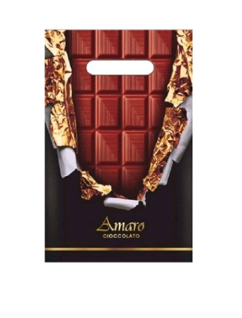 Пакет выруб.ручка 20х30=30мкм Горький шоколад (неусил.ручка)