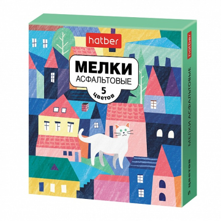 Мел цветной/асфальта Городок утолщенные набор 5шт