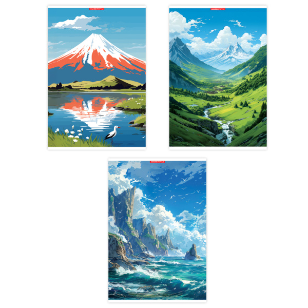 Тетрадь А4  96л Горы