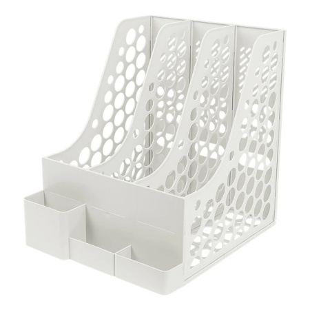 Лоток вертик 3 секции белый + 3 горизонт. отд.