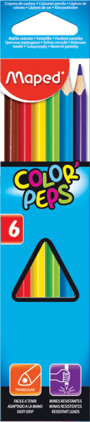 Карандаши .Трехгранные  06цв. ColorPeps