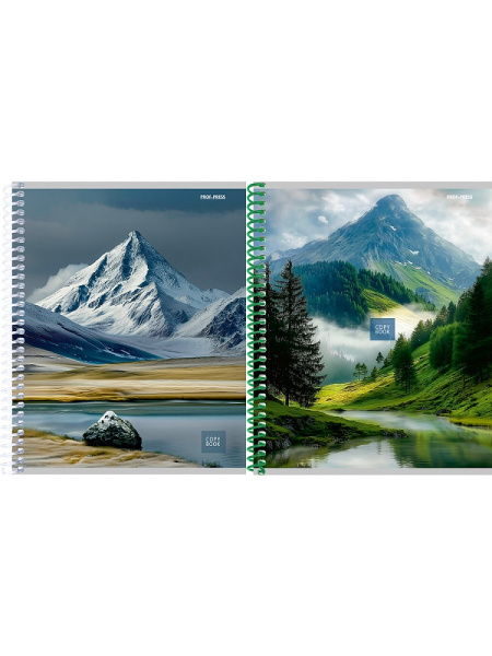 Тетрадь гребень  48л Горные вершины, твин-лак