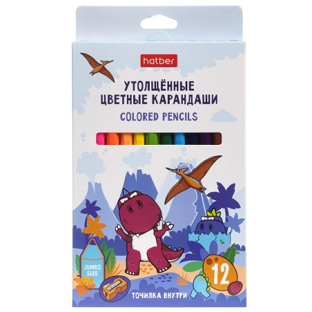 Карандаши Jumbo Диносад 12цв
