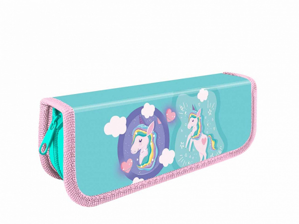 Пенал 1отд.  узкий/д  Единорог в облаках