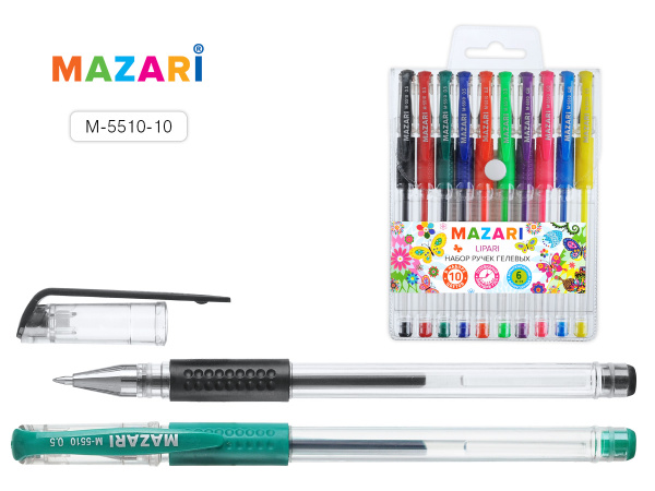 Набор гелевых ручек 10цв. Lipari  флуорес.