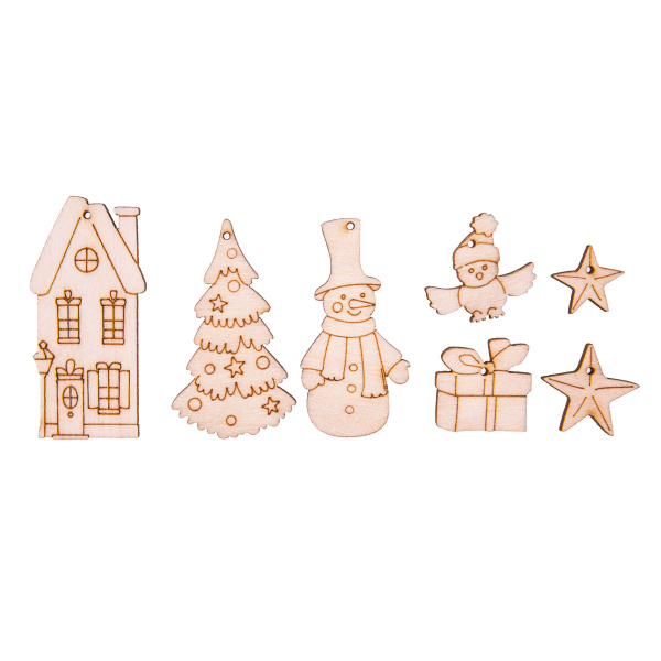 Заготовка для декорирования Зимний, набор, фанера