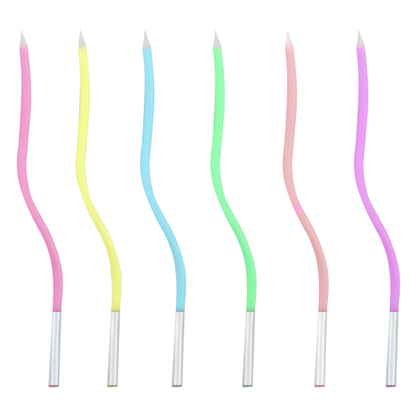 Свечи д/торта  Серпантин 15см  6шт