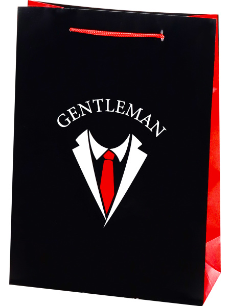 Пакет подарочный 22*31 ламинир. Gentleman