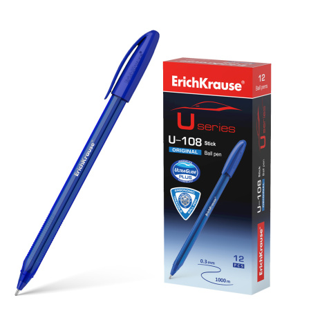 Ручка шарик. EK U-108 Original Stick синяя 1,0мм, Ultra Glid v.1