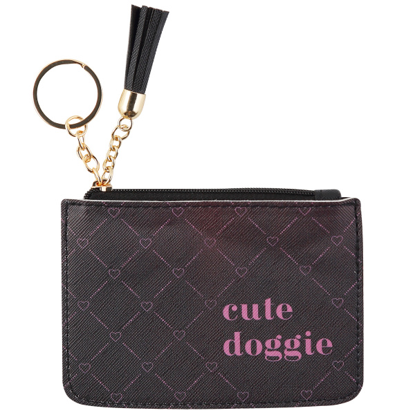 Визитница Cute doggie, кожзам чёрный