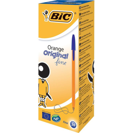 Ручка шарик. Bic Orange Stick синяя, масл. основа, 0,8мм