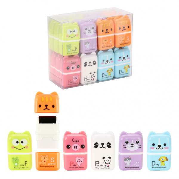 Ластик Animal Soundy, пластик. держатель, ролик