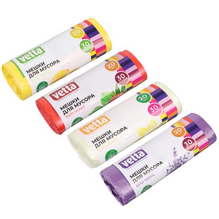 Мешки д/мусора  30л 20шт/рулоне БИО ароматиз.