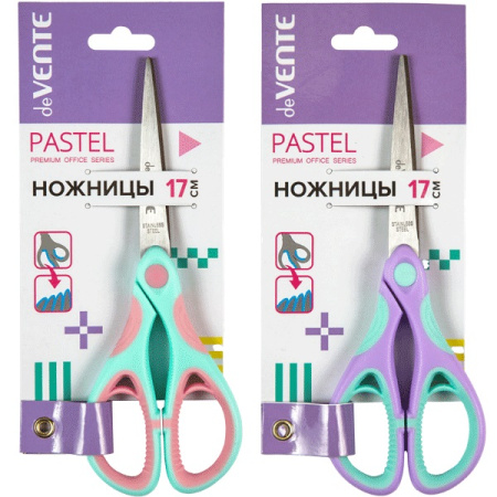 Ножницы 170мм Pastel прорезин. ручки