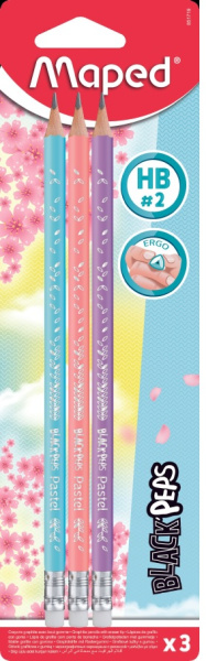 Карандаш ч/гр с/л  трехгран. Black PepS Pastel HB