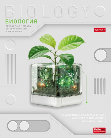 Тетрадь темат. 48л Техно Биология, выб.лак