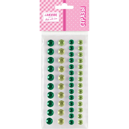 Наклейки-стразы Diy Two tone rhinestones (оттенки зелёного)