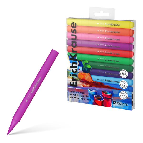 Маркер-кисть акриловый 12цв Art Spirit