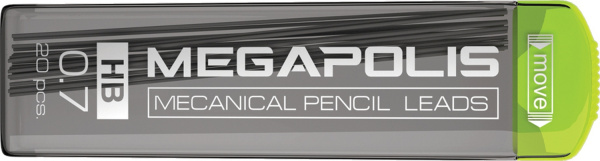 Грифель 0,7мм HB Megapolis