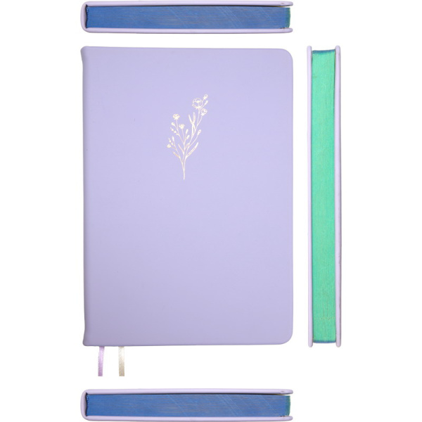 Ежедневник А5 7Бц Emilia сиреневый 160л, кожзам