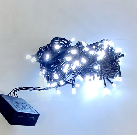 яЭл.Гирлянда 200 LED Белый черный. провод реж 9