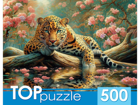 Пазлы 500 эл Леопард на озере