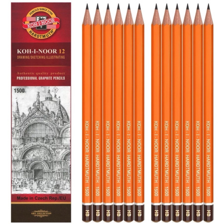 Карандаш ч/гр Hardtmuth /НВ золот декор голов