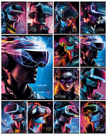 Тетрадь темат. комплект 12предм. 48л Виртуальный мир