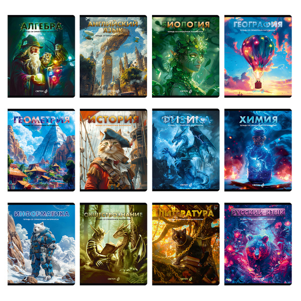 Тетрадь темат. комплект 12предм. 48л Остров легенд