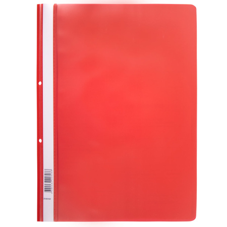 Скоросшиватель пласт.проз.верх_перфор. красный