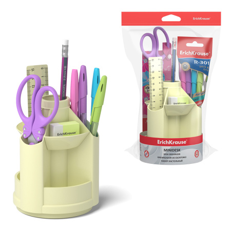 Наст. набор  8предм. Mini Desk Pastel желтый вращАКЦИЯ
