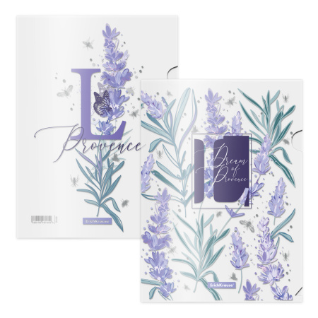 Папка уголок Lavender, набор 4шт ассорти