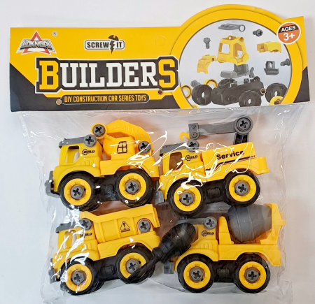 Машина набор Builders с отверткой