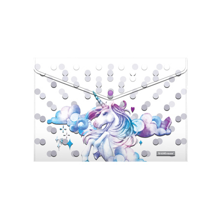Папка-конверт кнопка А4 Dream Unicorn
