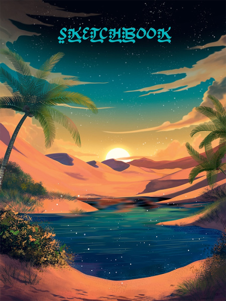 Скетчбук А5 7БЦ  80л Оазис