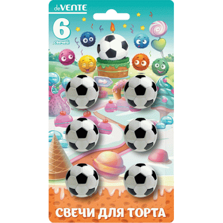 Свечи д/торта Football 6шт