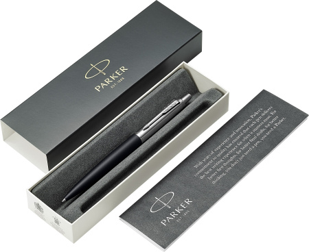Ручка подар Parker Jotter XL K69 Matte Black CT М синяя