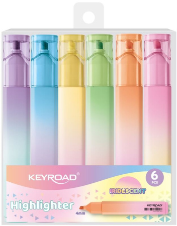 Маркер  текст. набор 6цв. Iridescent 2-5мм