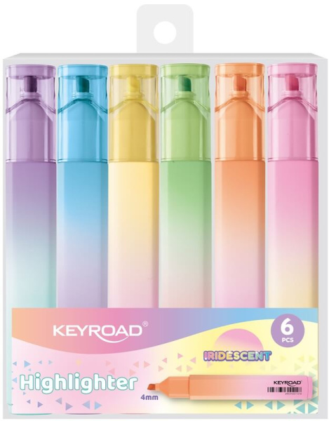 Маркер  текст. набор 6цв. Iridescent 2-5мм