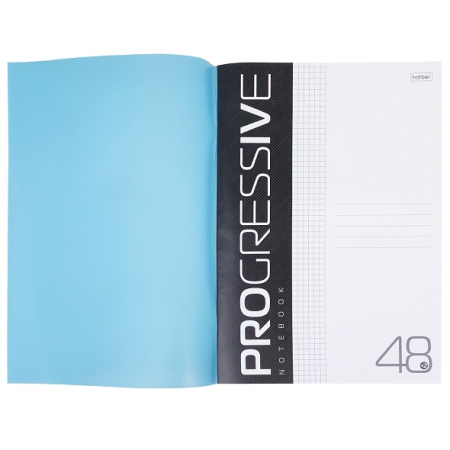 Тетрадь А4 48л Progressive синяя, пластик. обл.