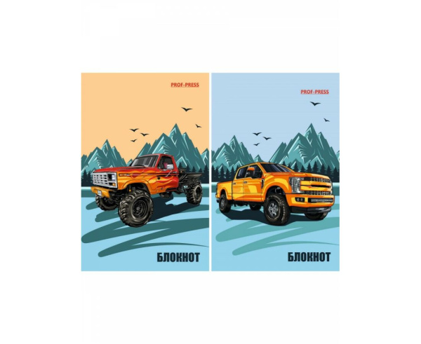 Блокнот А7  48л Автомобиль в горах