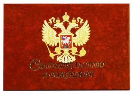 Папка Св-во о рождении А5 С орлом с файлом
