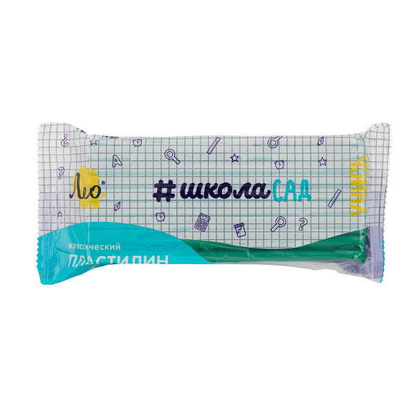 Пластилин Классический Учись Зеленый  240гр, группа 2