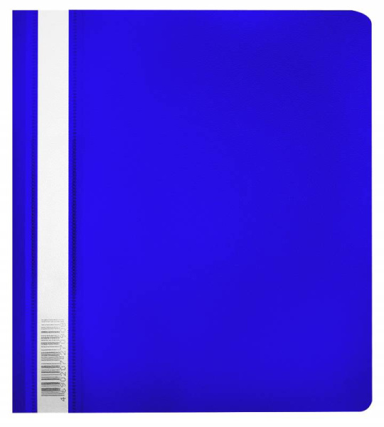Скоросшиватель пласт.проз.верх  А5 синий^Люкс