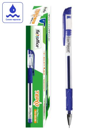 Ручка гель Flexoffice Tepco 0,5мм синяя