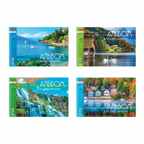 Альбом/гребень 48л Очарование природы, перфорация, 4 диз.